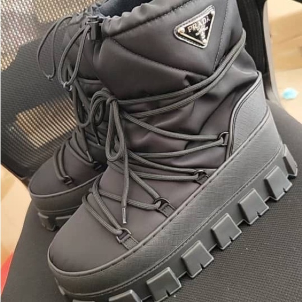 Prada Black Re-Nylon gabardine après-ski boots - Picture 2 of 2
